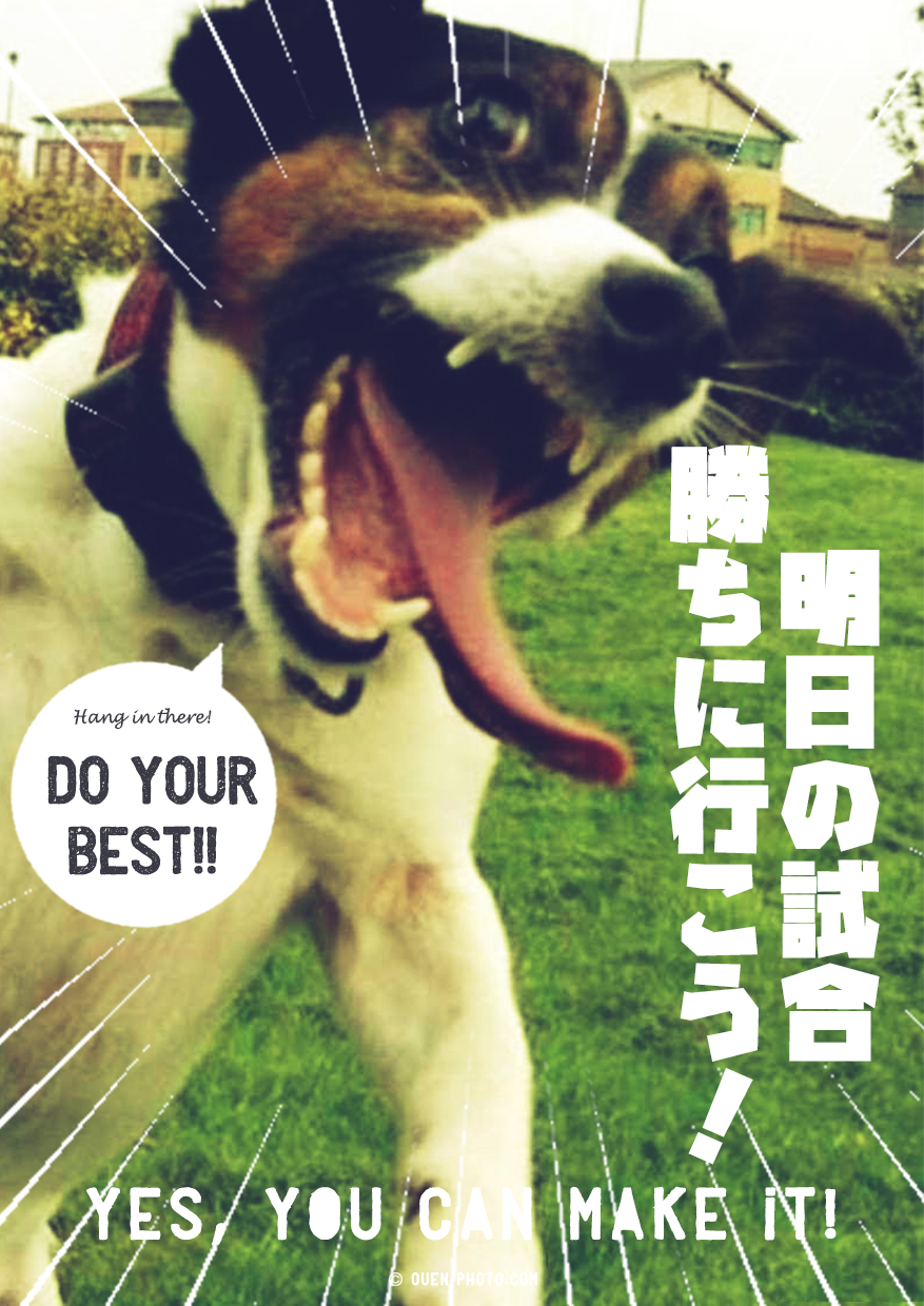 明日の試合勝ちに行こう！/応援画像NO,176